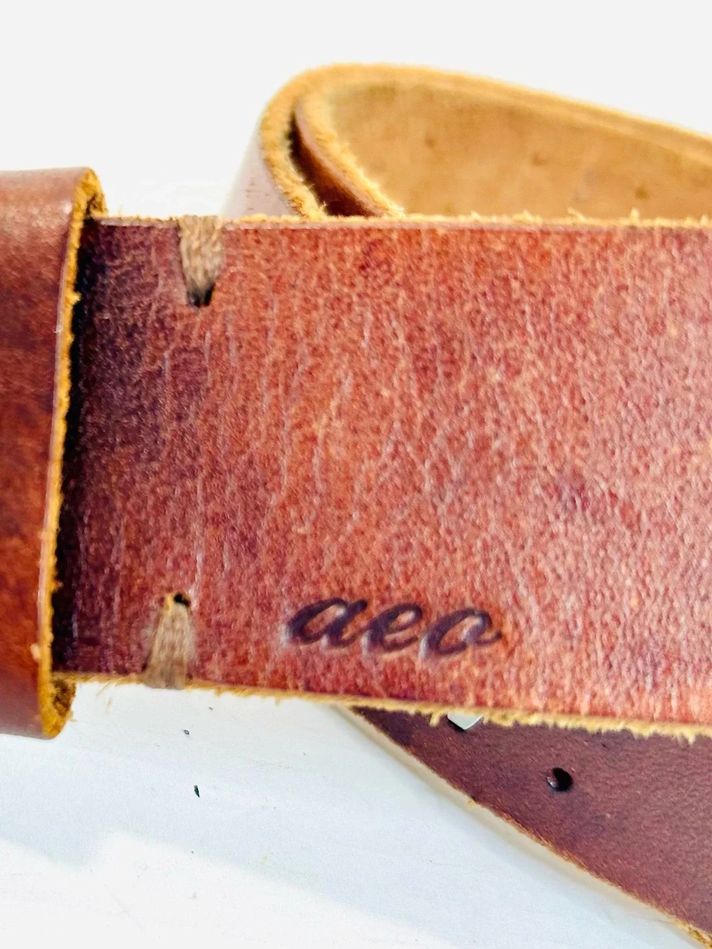 American Eagle Outfitters Brown Leather Belt with Studded Design, Boho Western